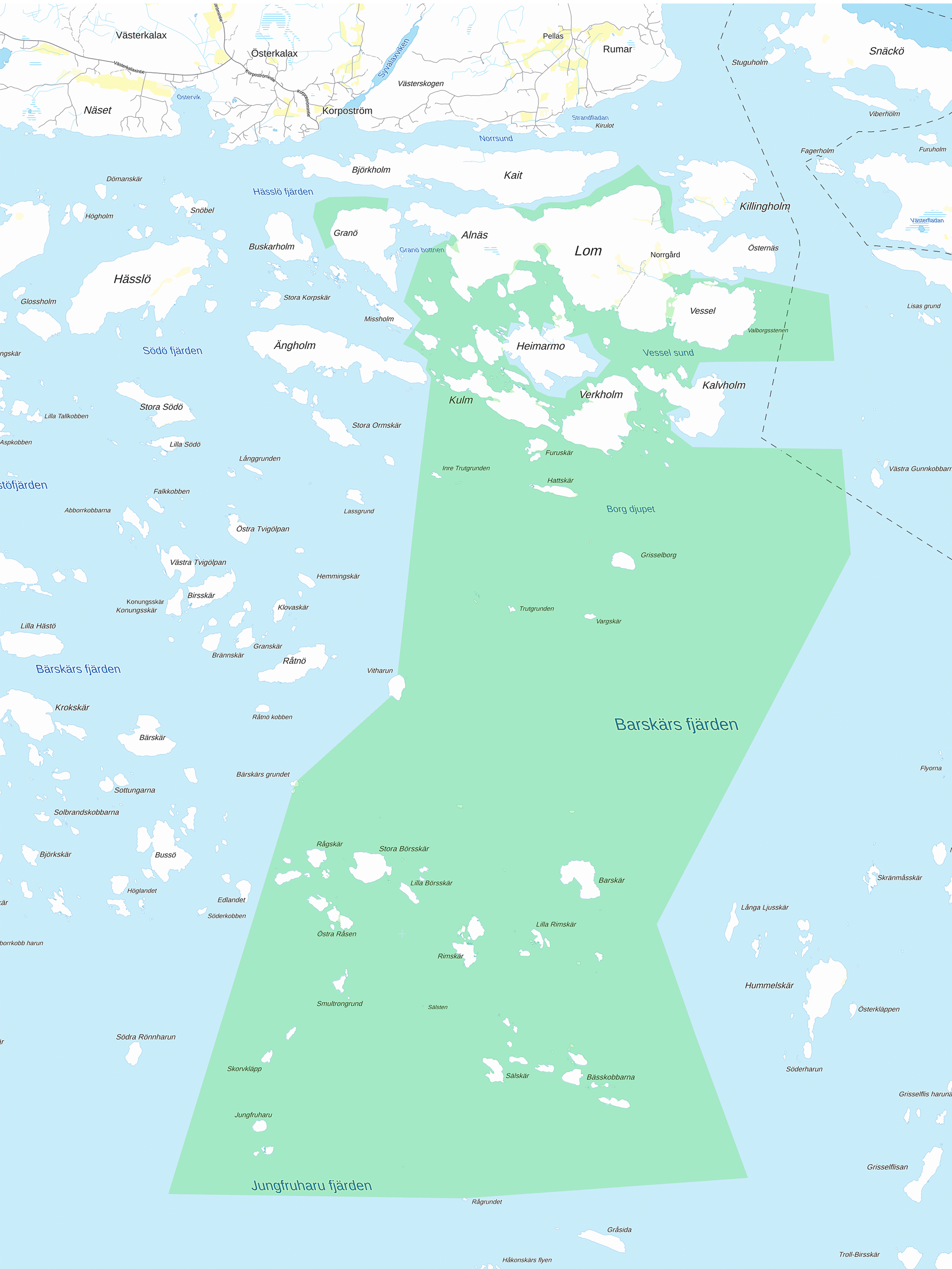 karta över Lohm fiskevatten
